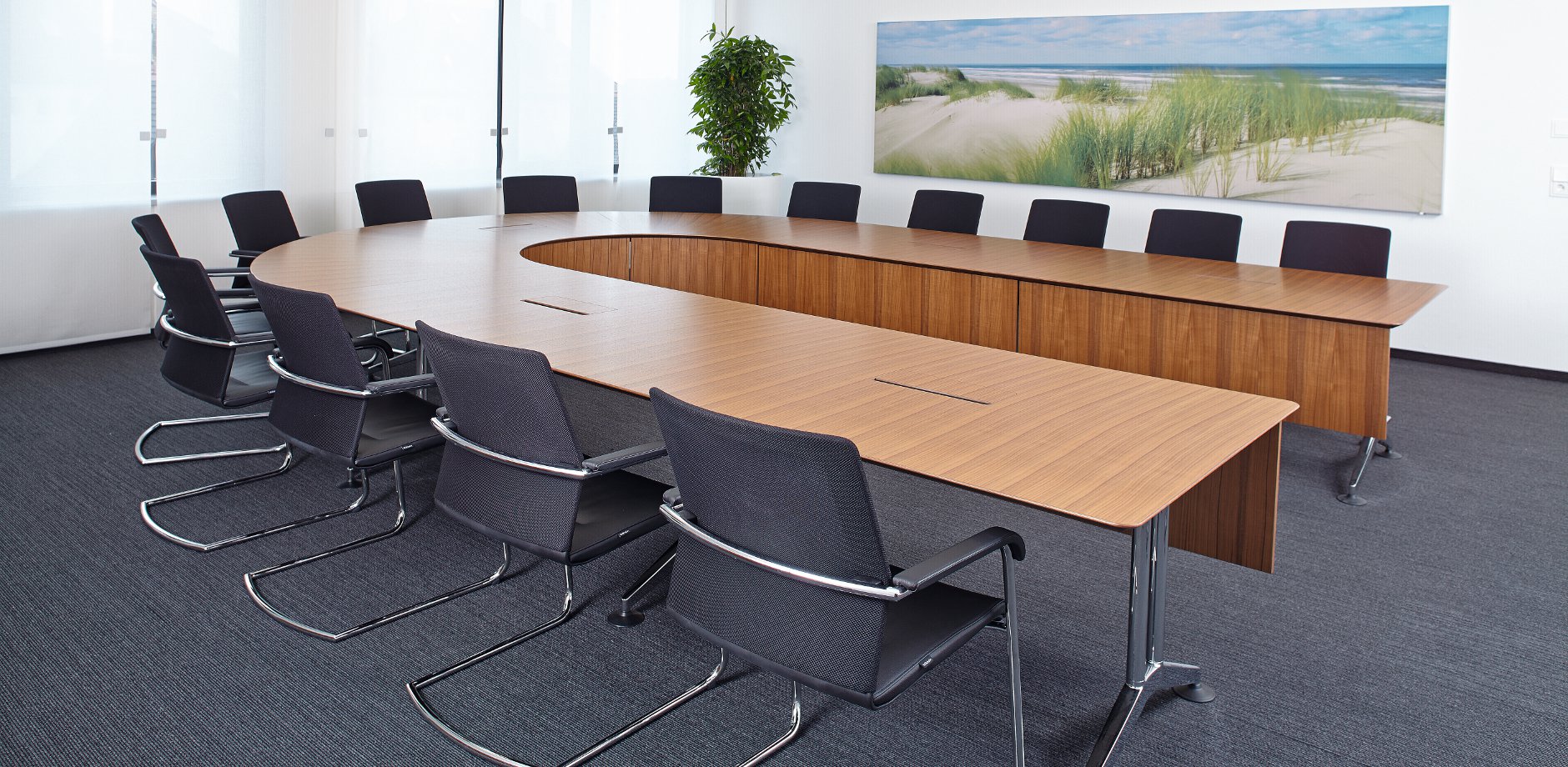 Ipsen Pharma, Germany, ON cantilever chair and Logon conference table by Wilkhahn